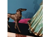 Скульптура девушки с собаками в стиле Ар-Деко 1