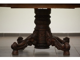 Старинный Викторианский дубовый обеденный стол 2
